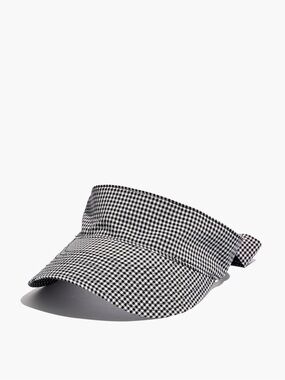 Madewell Gingham Tie-Back Visor